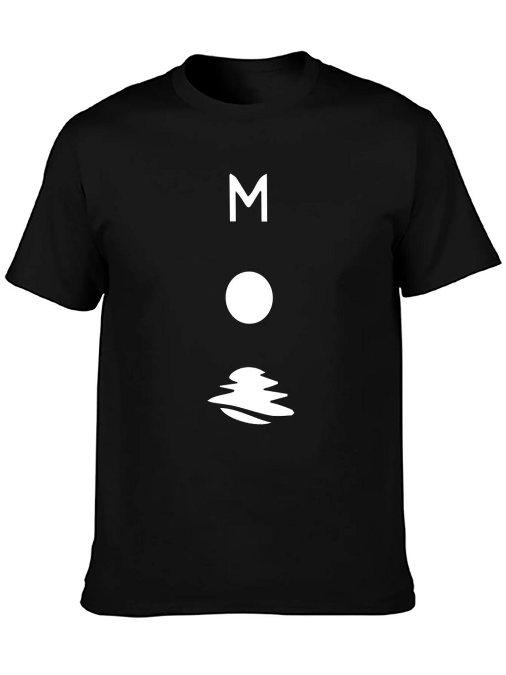 Modern Moon Graphic T-Shirt - Black Cotton Tee product image 3