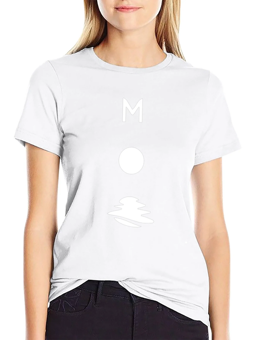 Modern Moon Graphic T-Shirt - Black Cotton Tee product image 8