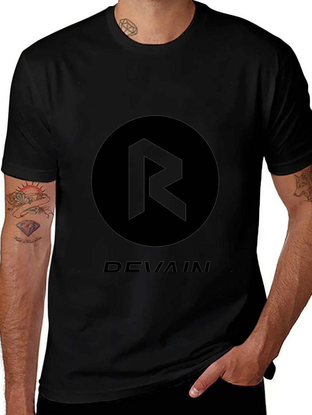 Black Devain Graphic Print T-Shirt product image 1