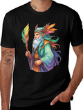 Wizard Graphic Tee - Colorful Fantasy Design product image 1