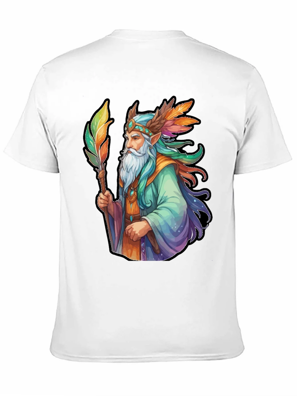 Wizard Graphic Tee - Colorful Fantasy Design product image 8