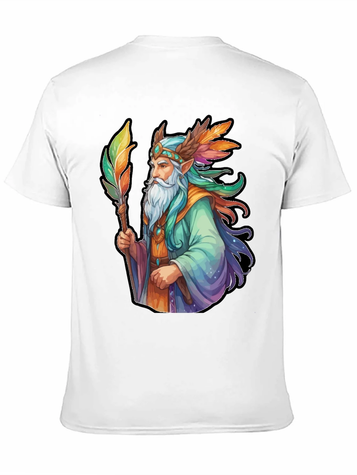 Wizard Graphic Tee - Colorful Fantasy Design product image 8