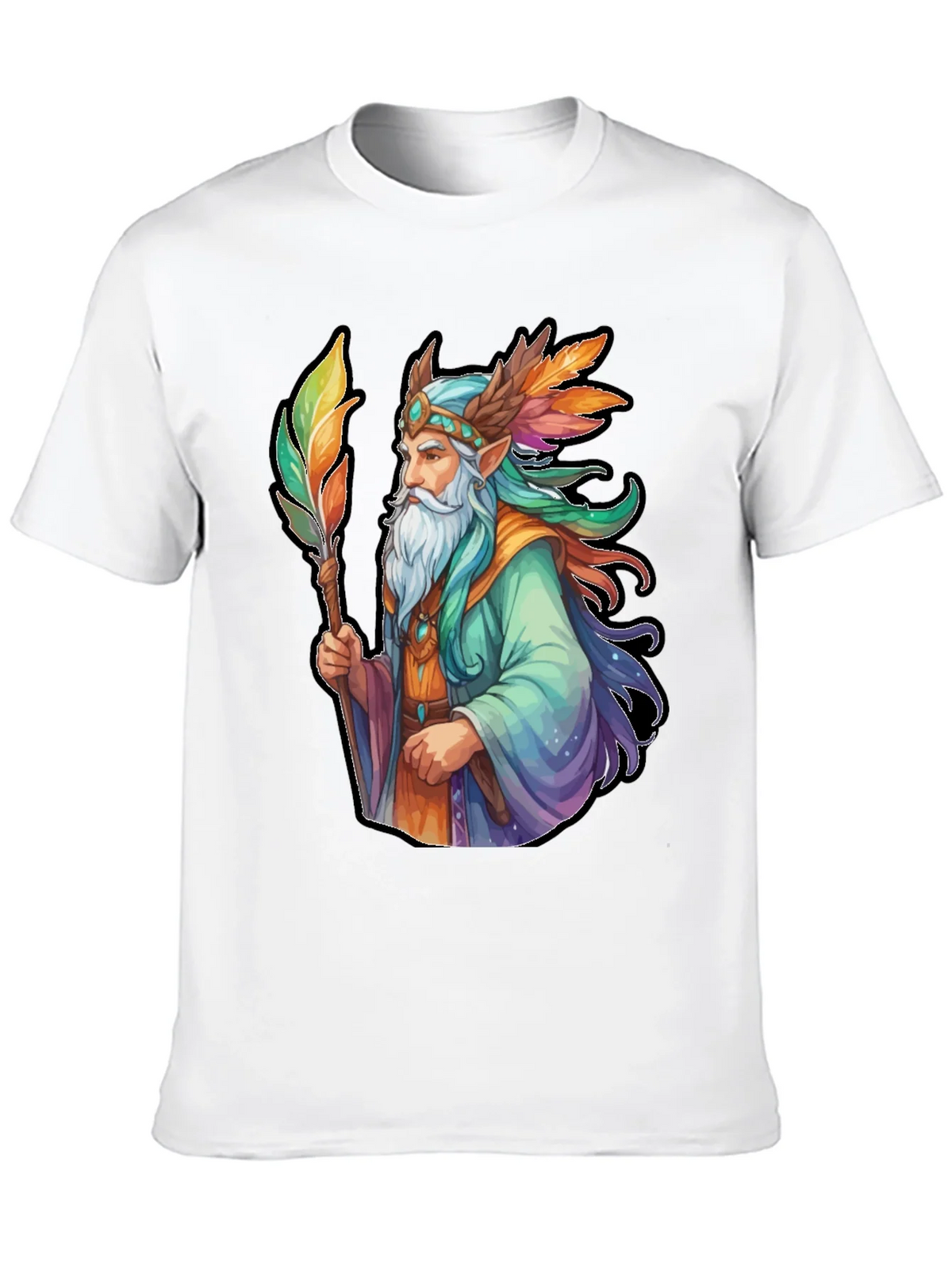 Wizard Graphic Tee - Colorful Fantasy Design product image 7