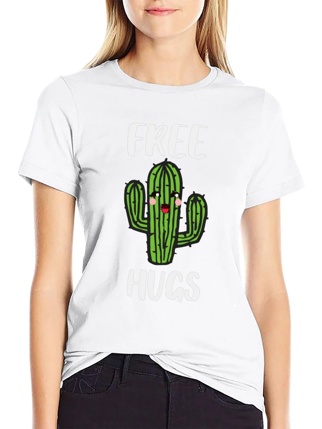 Free Hugs Cactus Graphic T-Shirt - Soft Cotton product image 4