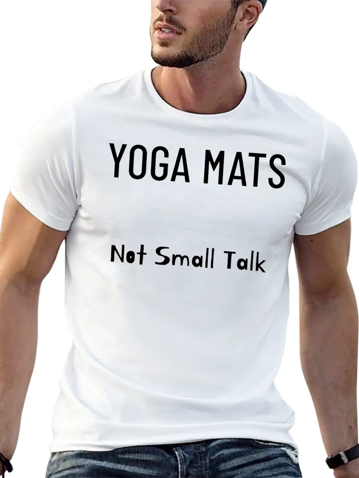 Yoga Mats Not Small Talk T-Shirt product image 4