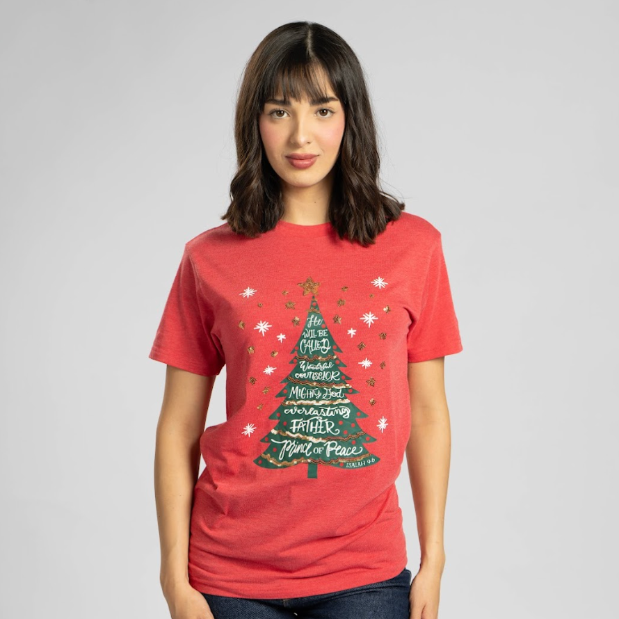 Prince of Peace Christmas Tree Sequin Tee