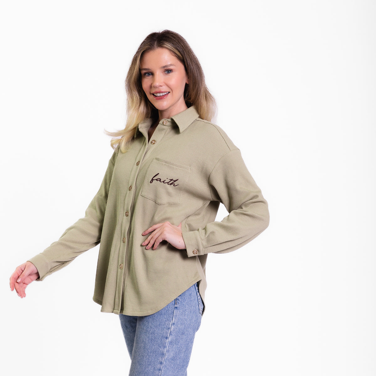 Faith Waffle Knit Shacket