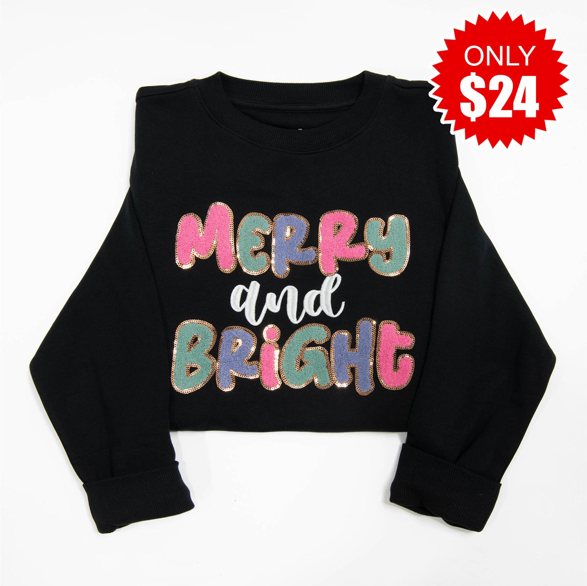 Merry and Bright Embellished Sweatshirt - 24 product image 1