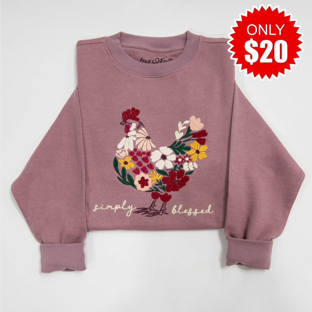 Simply Blessed Embellished Sweatshirt - 20 product image 1