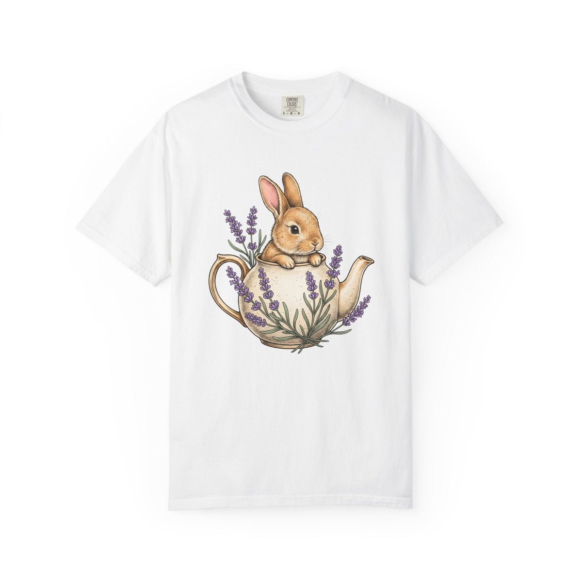 Bunny Kettle Shirt Animals & Flowers Rustic Gift Women product image 1