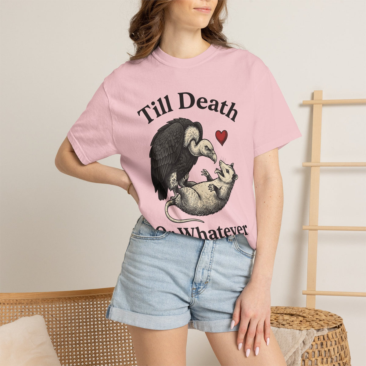 Vulture Opossum Shirt Animals Gothic Gift Women Ink Tee product image 12