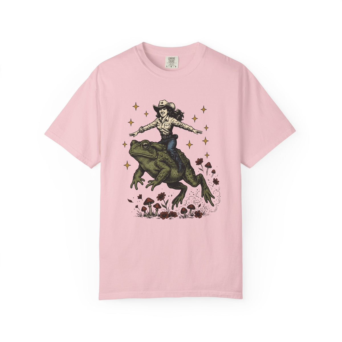 Cowgirl Riding Frog Shirt Western Gift for Women Vintage product image 3