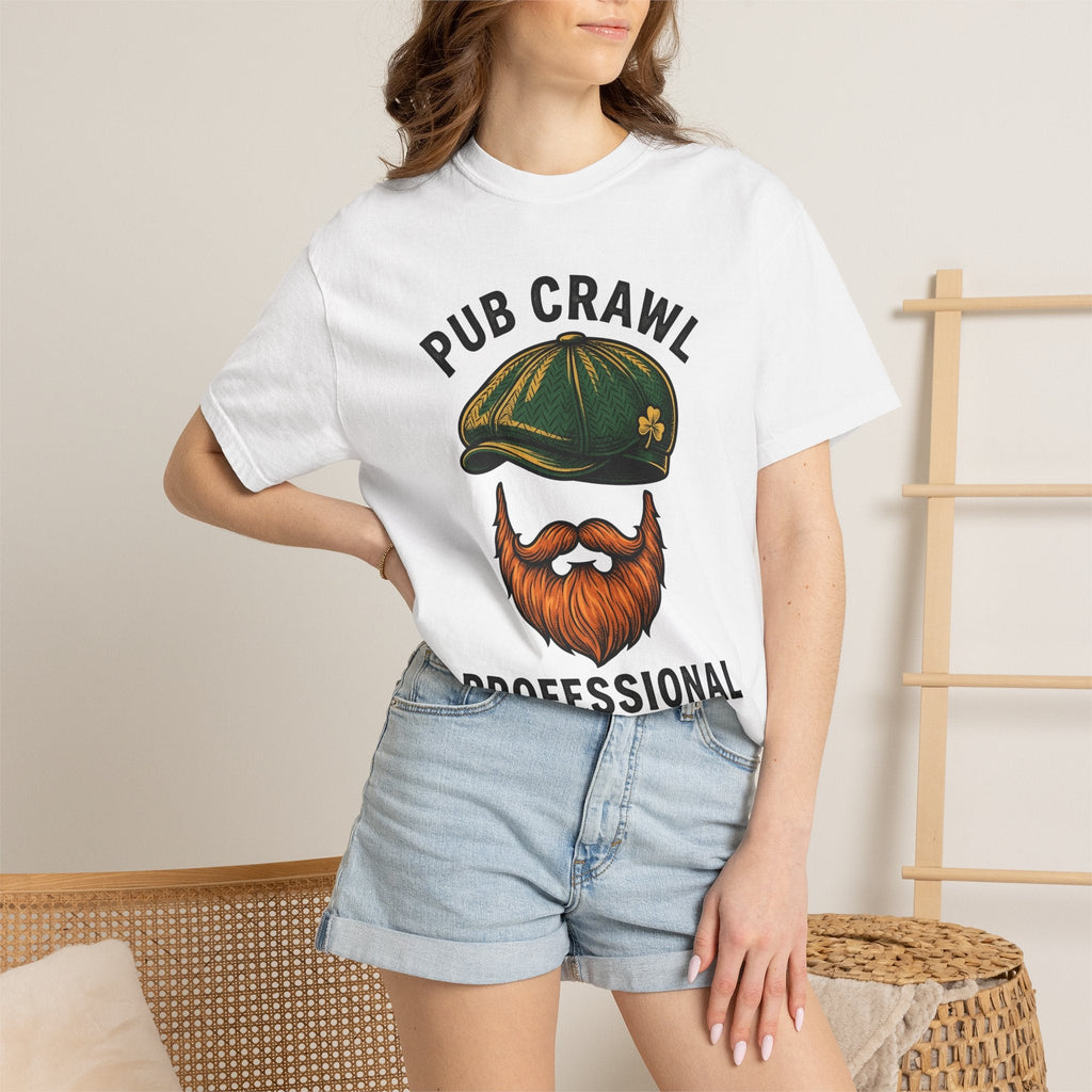 Leprechaun Hat Beard Shirt St Patrick's Day Drinking Unisex Gift Vintage Tee Top