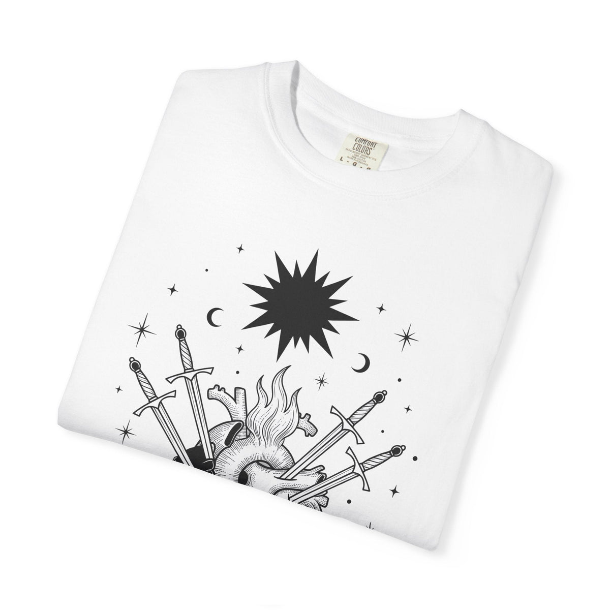 Heart Swords Shirt Boho Chic Mysticism Unisex Gift Old product image 5