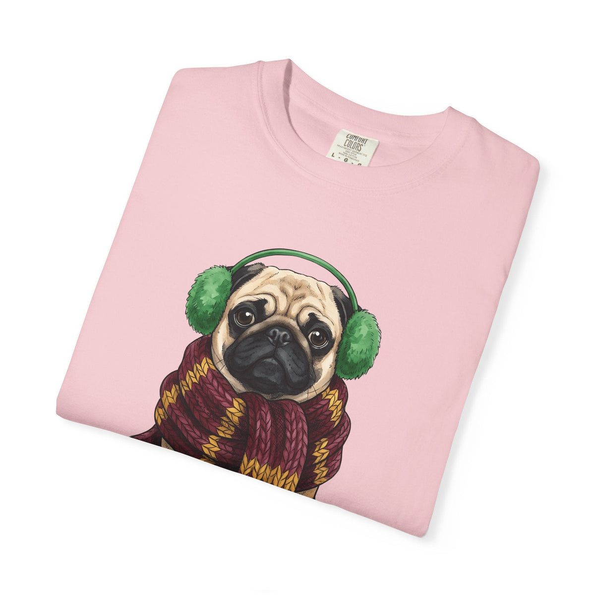 Pug Dog Shirt Winter Gift Women Hand Drawn Tee Puggle product image 11