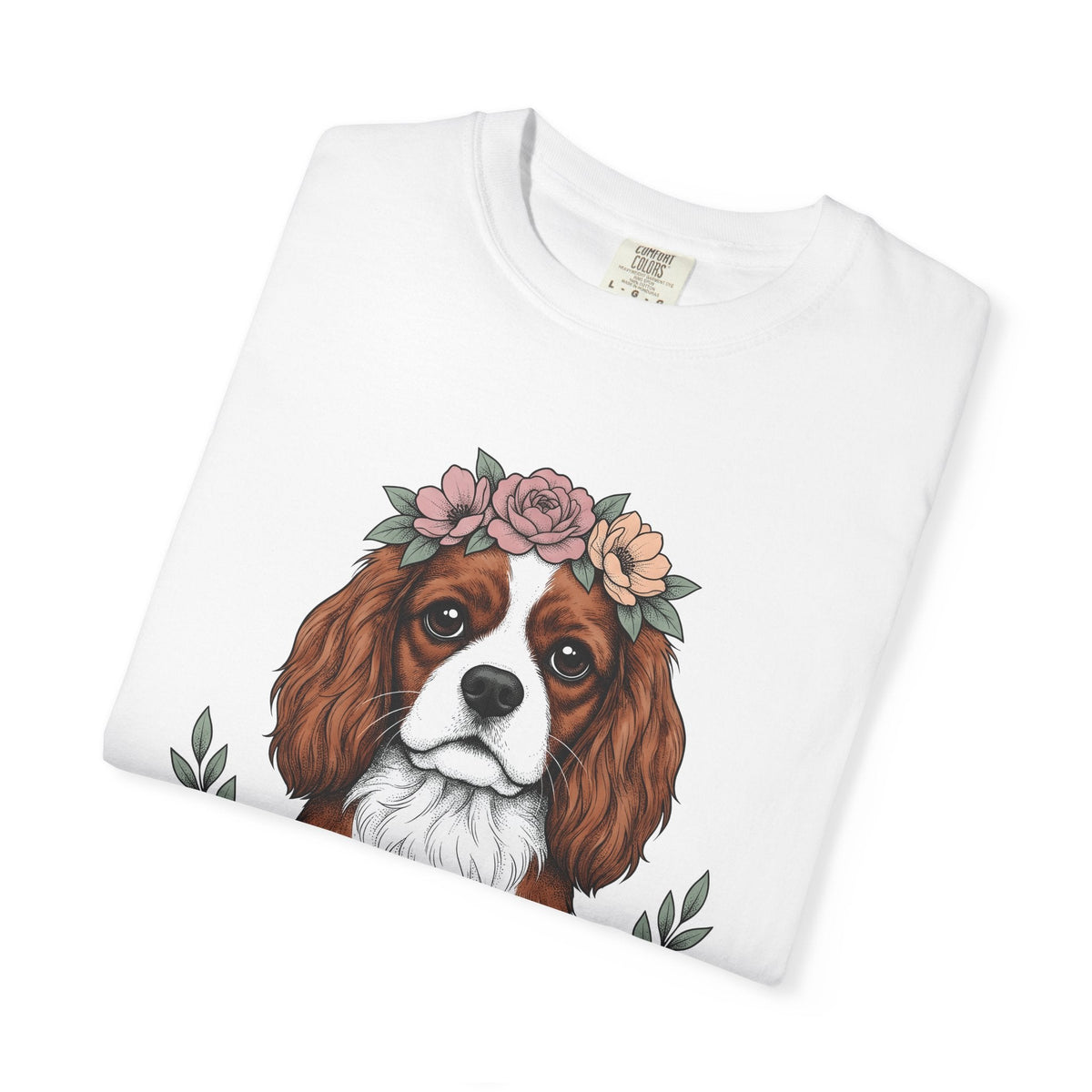 Cavalier Spaniel Dog Shirt Blossoms Gift Women Flower Art product image 5