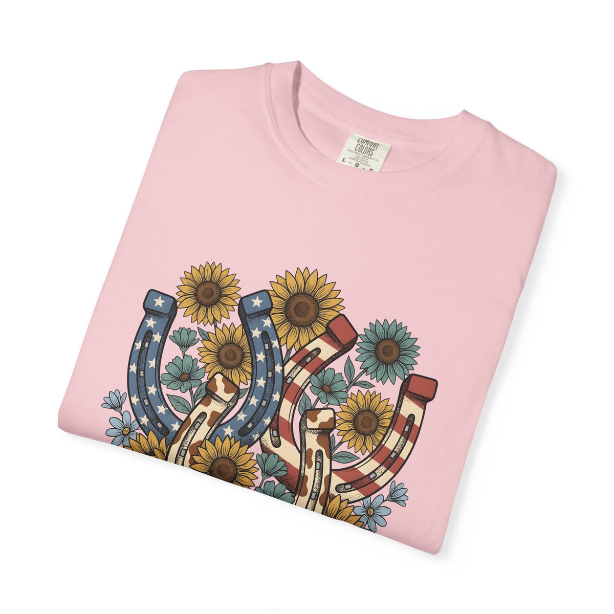Horseshoe Sunflower Shirt America Frontier Unisex Gift Folk product image 11