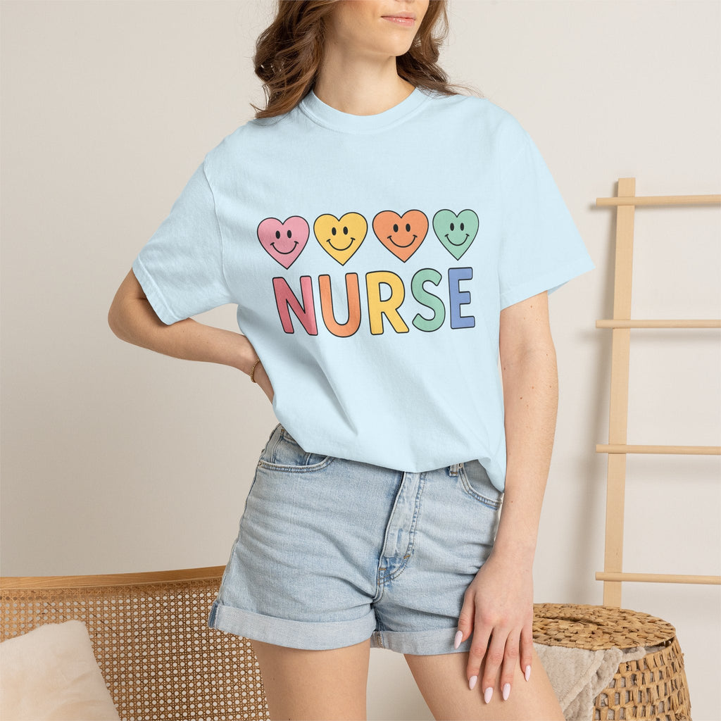 Smiley Heart Shirt Nurse Gratitude Unisex Gift Pastel Tee product image 9