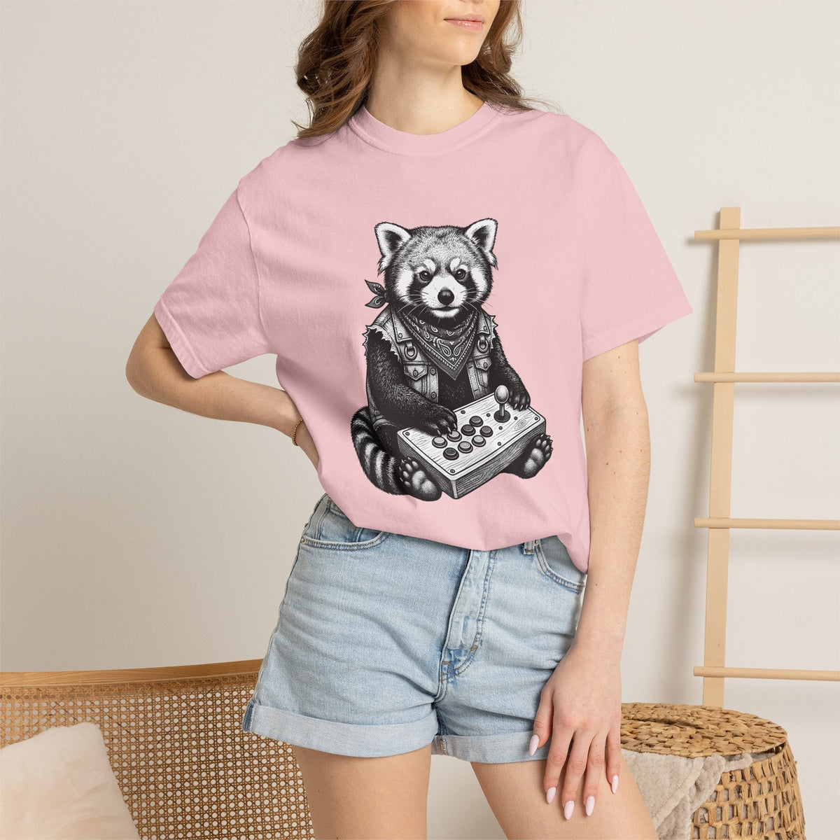 Red Panda Shirt Animals Gaming Unisex Gift Hand Drawn Tee product image 12