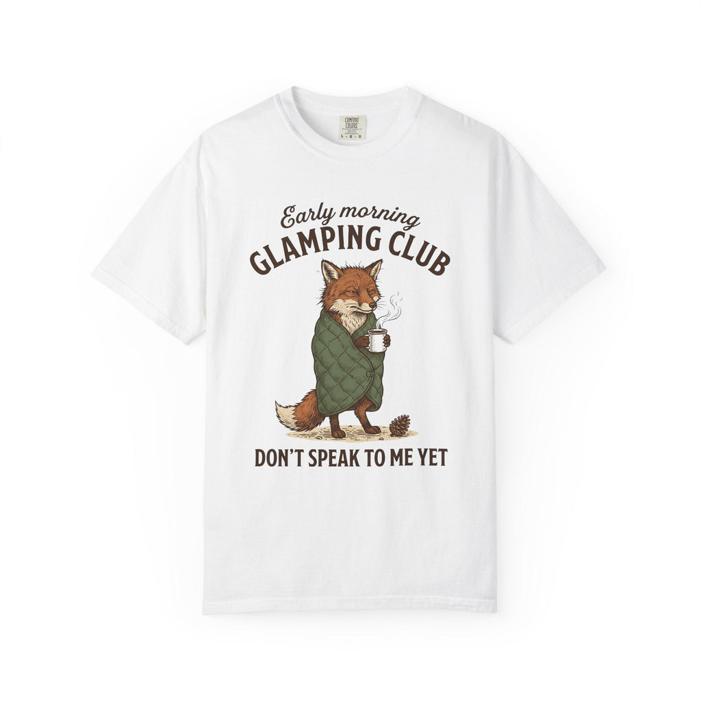 Fox Coffee Shirt Camping Animal Unisex Gift Hand Drawn Tee product image 1
