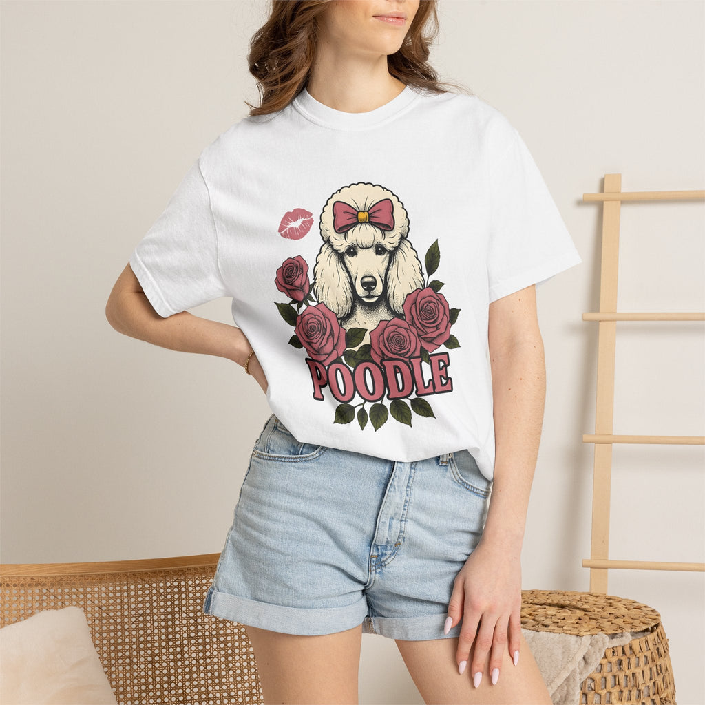 Poodle Puppy Shirt Dog Botanical Unisex Gift Retro Tee product image 6
