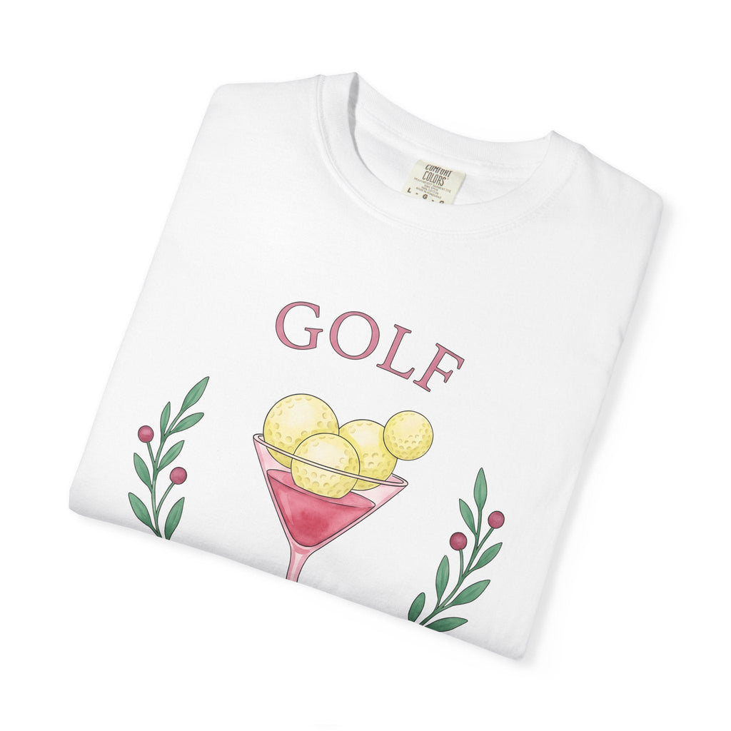 Golf Drink Shirt Joke Unisex Gift Hand Painted Tee Cocktail product image 5