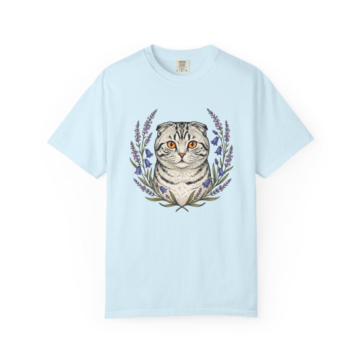 Striped Cat Shirt Botanicals Unisex Gift Sketch Tee Tabby product image 2
