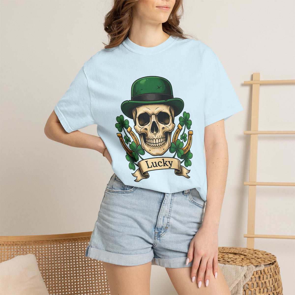 Skull Clover Shirt St Patrick's Day Fortune Unisex Gift product image 10
