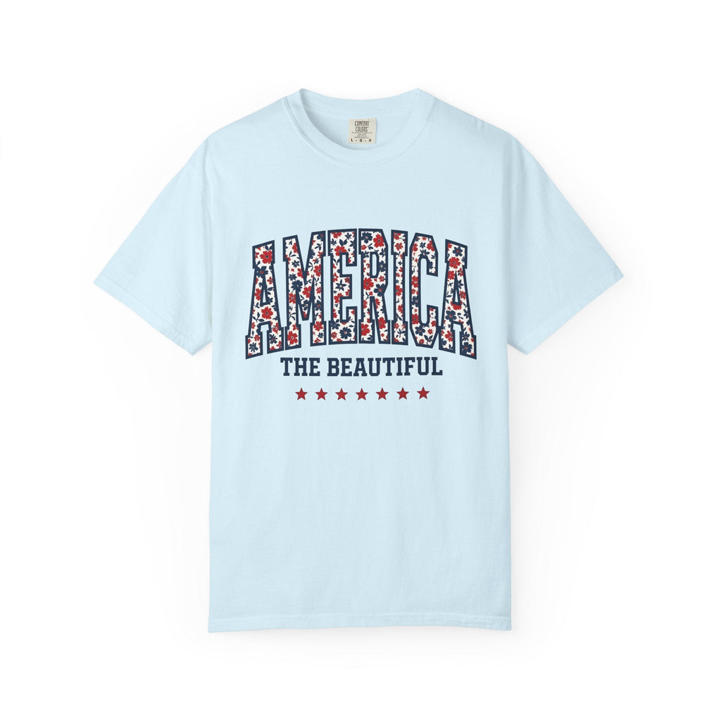 Floral Stars Pattern Shirt 4th Of July Patriotic Unisex product image 2