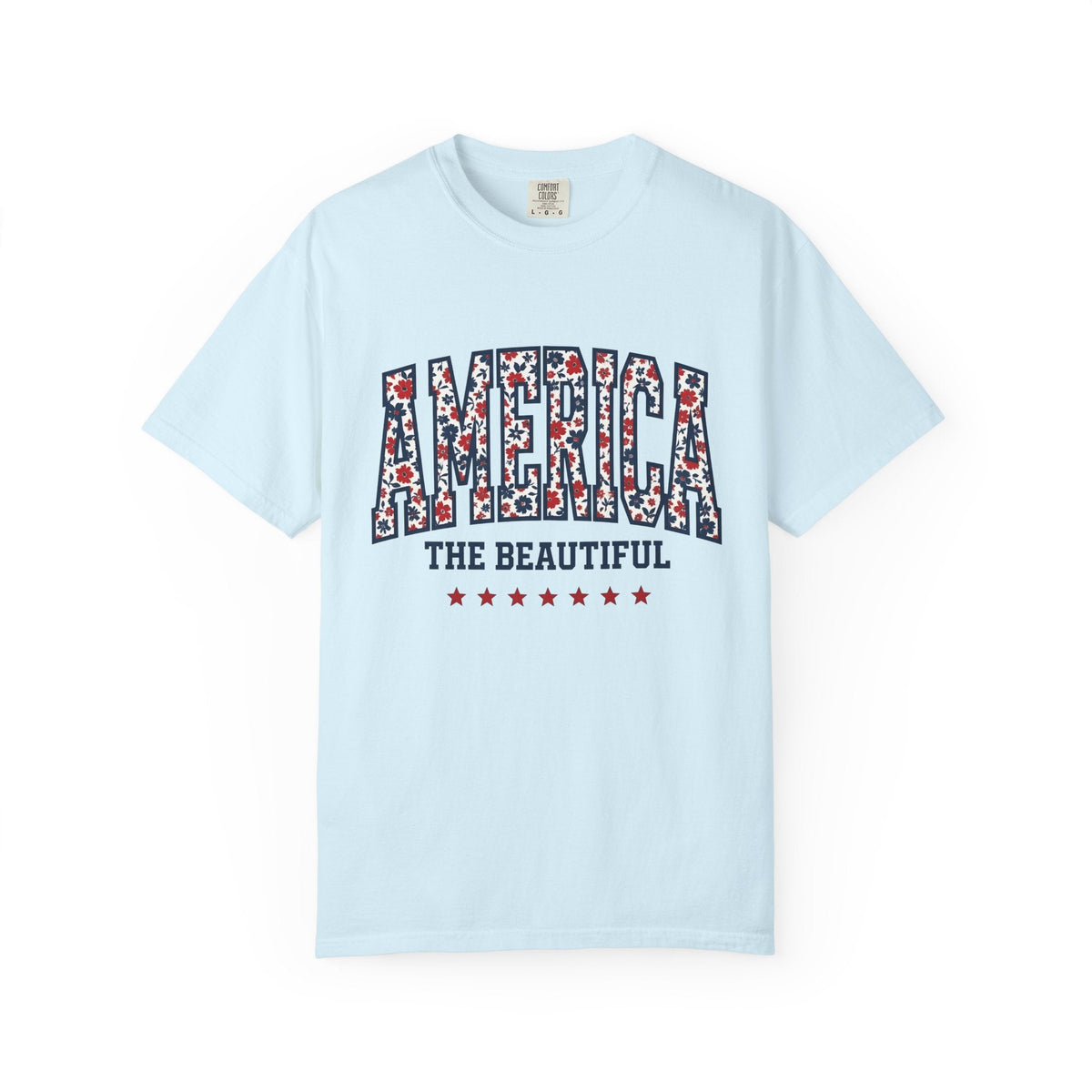 Floral Stars Pattern Shirt 4th Of July Patriotic Unisex product image 2