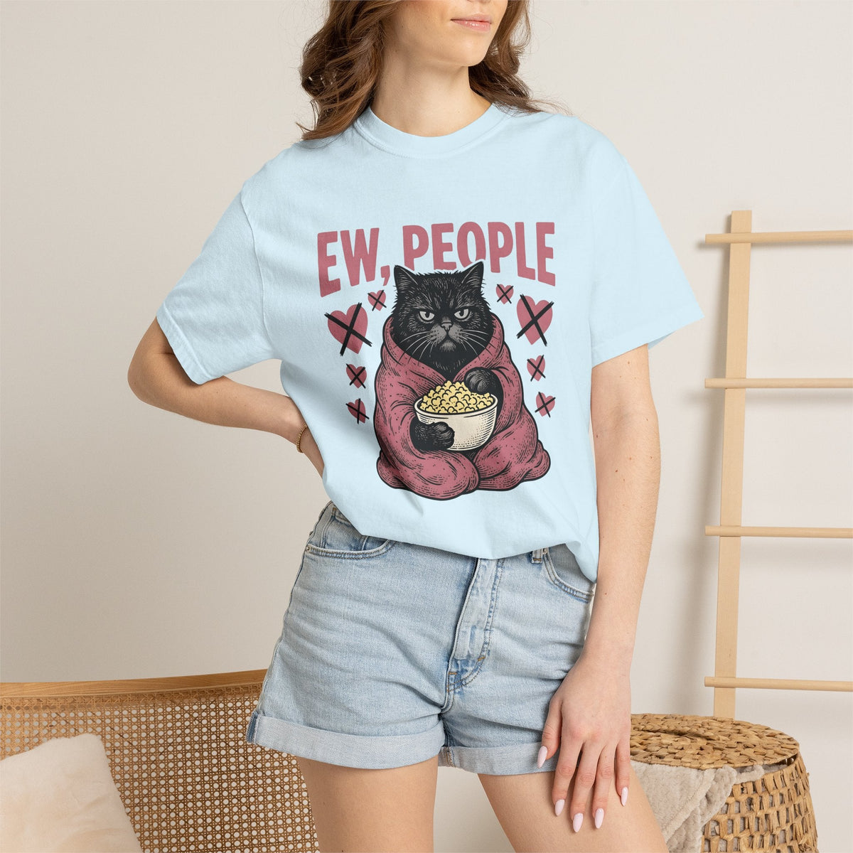 Mad Cat Heart Cartoon T-Shirt – Valentine's Day Kitty product image 9