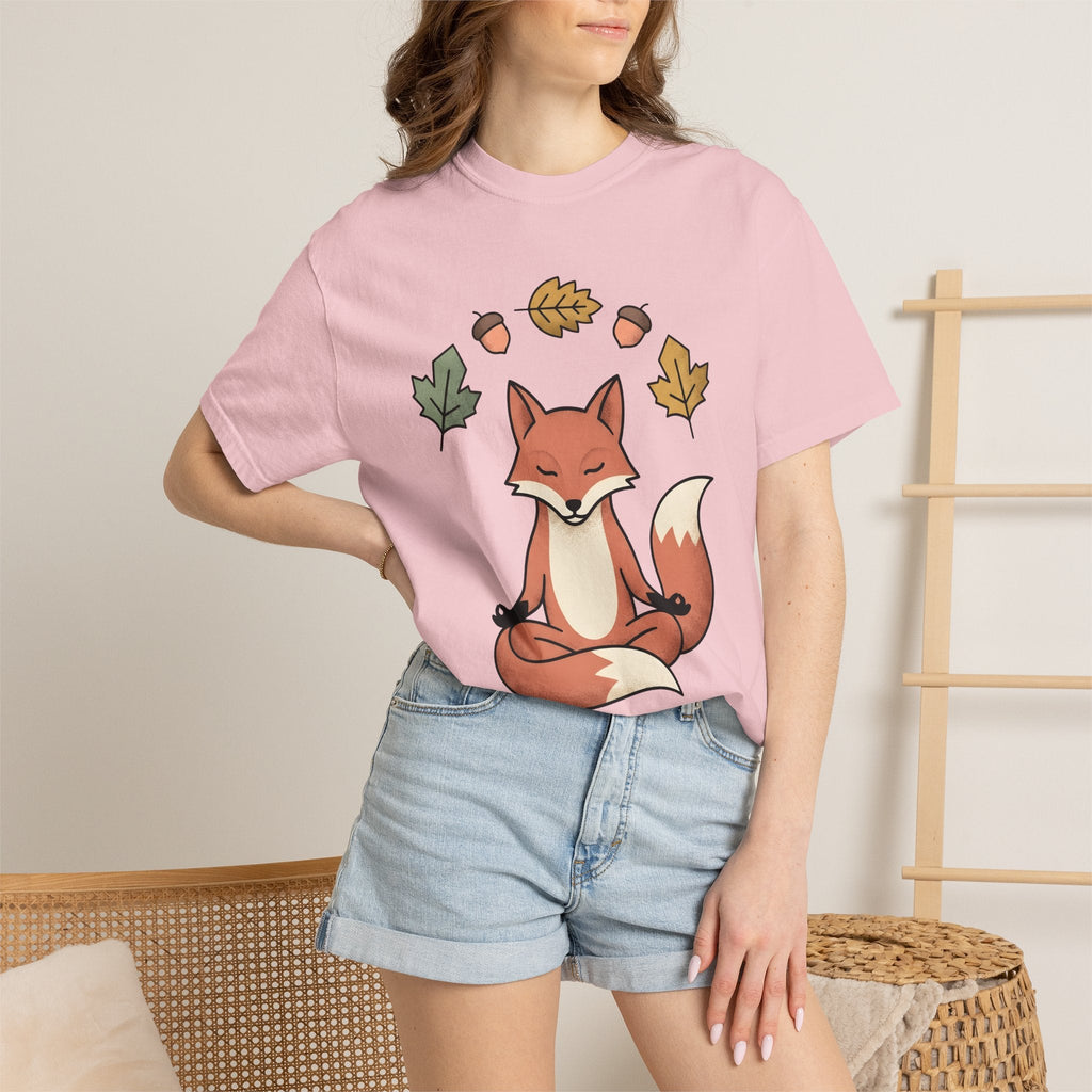 Calm Fox Shirt Yoga Enthusiast Pets Unisex Gift Cartoon Tee product image 12