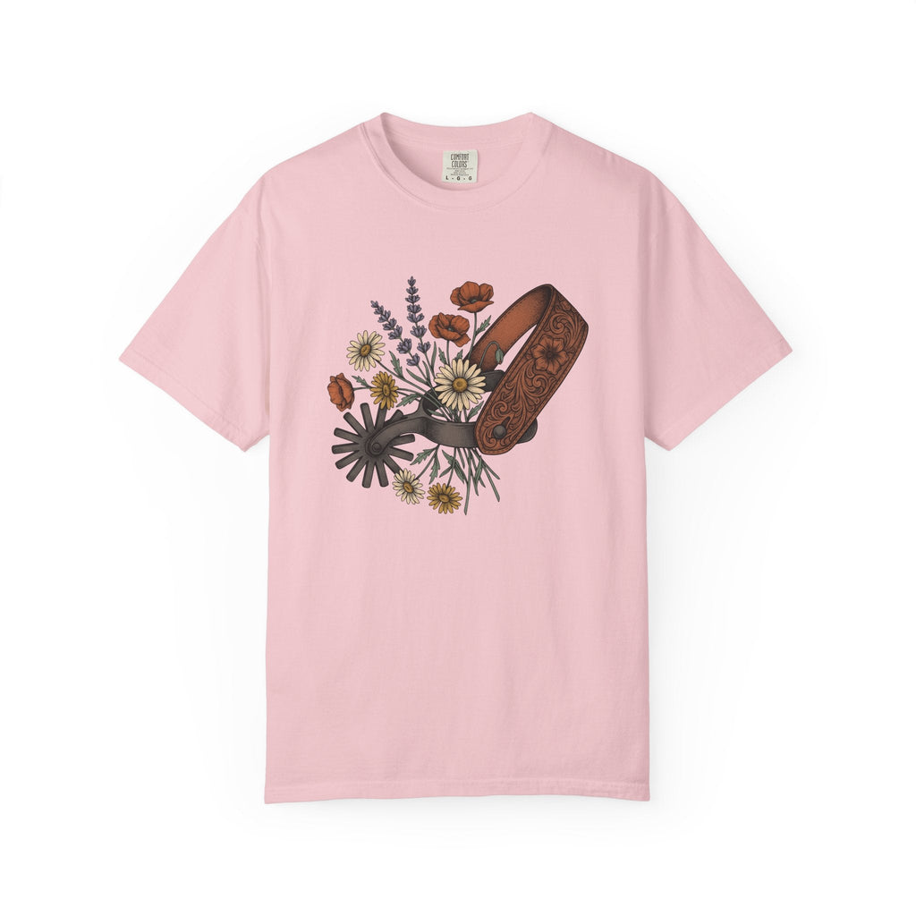 Cowboy Spur Shirt Cowgirl Blossom Gift for Women Rustic Tee product image 3