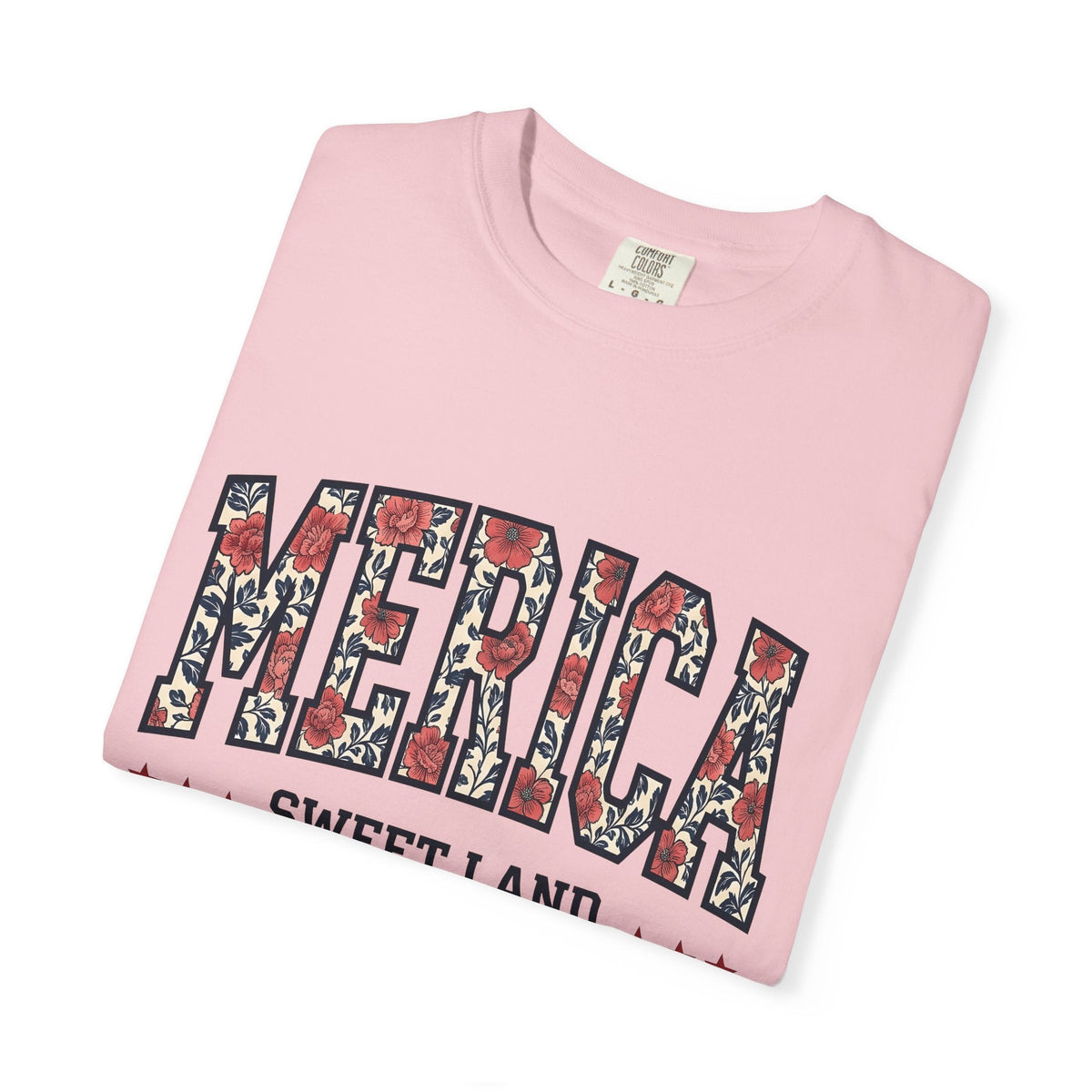 Floral Usa Text Shirt America Patriotic Unisex Gift Vintage product image 11