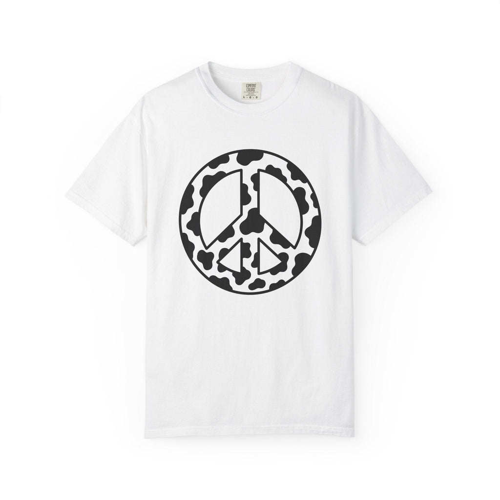 Cow Pattern Peace Symbol Shirt Cowgirl Boho Gift Women product image 1