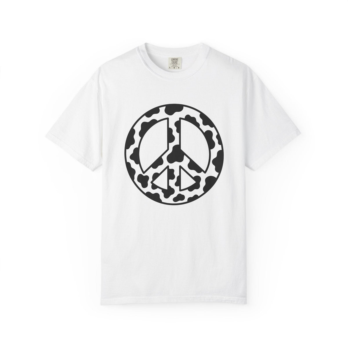 Cow Pattern Peace Symbol Shirt Cowgirl Boho Gift Women product image 1