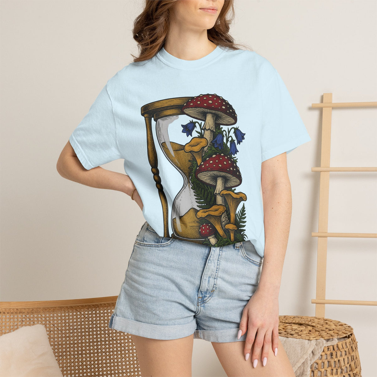 Mushroom Hourglass Shirt Boho Chic Nature Gift Women product image 9