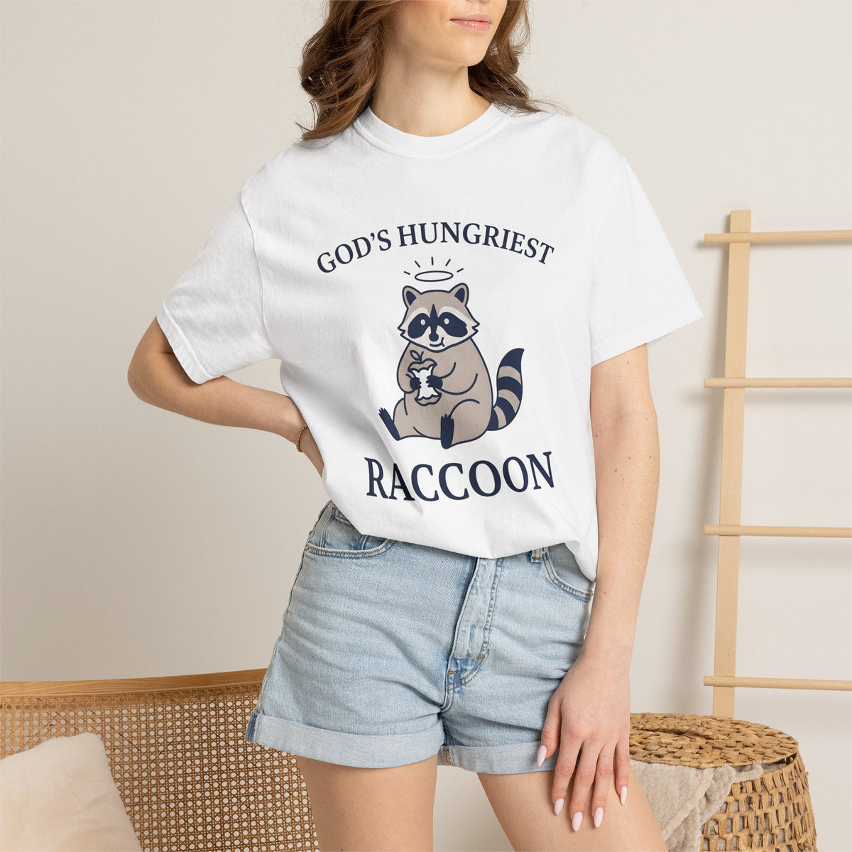 Raccoon Graphic Shirt Funny Animal Unisex Gift Cartoon Tee product image 6