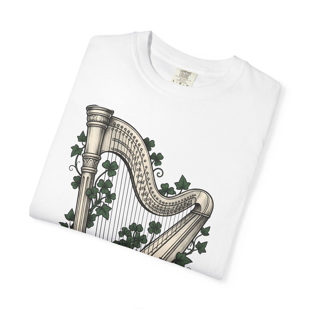 Harp Shamrock Shirt St Patrick's Day Emerald Isle Unisex product image 5