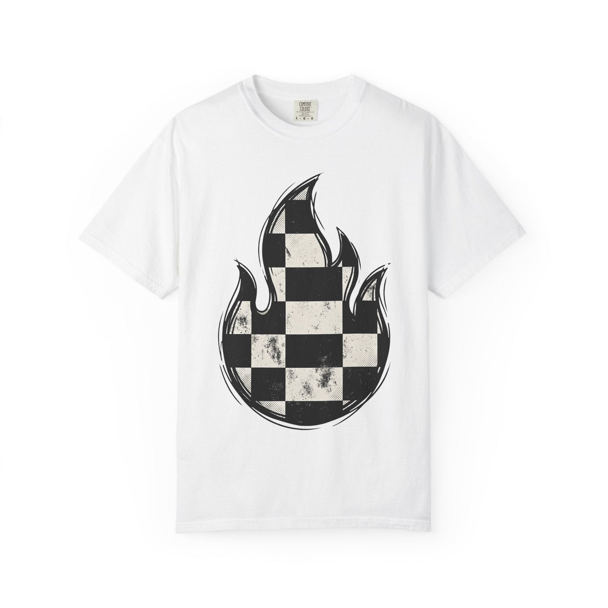 Plaid Fire Shirt Sports Motorsport Gift Women Worn Tee product image 1