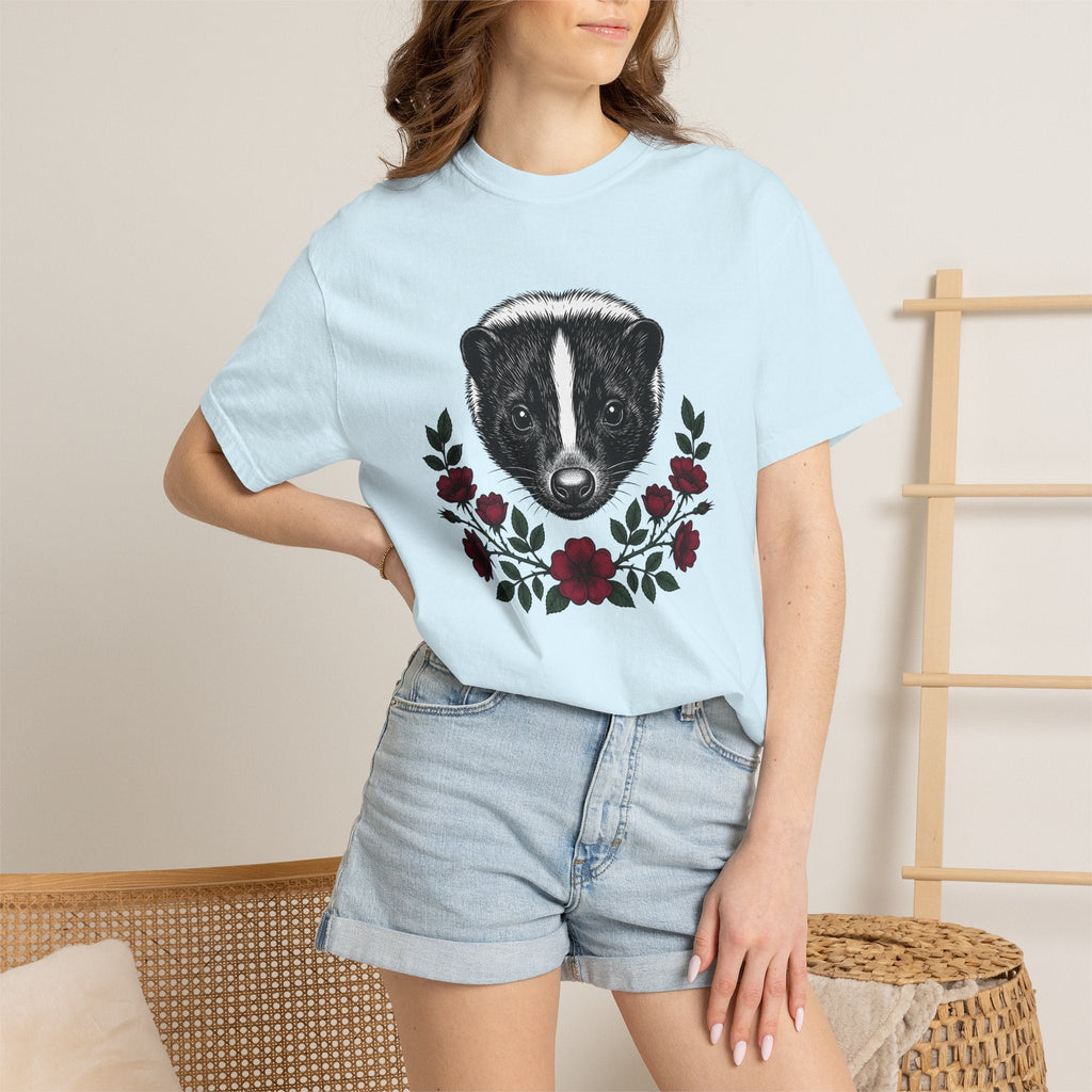 Skunk Face Shirt Animal Nature Unisex Gift Hand Drawn Tee product image 9