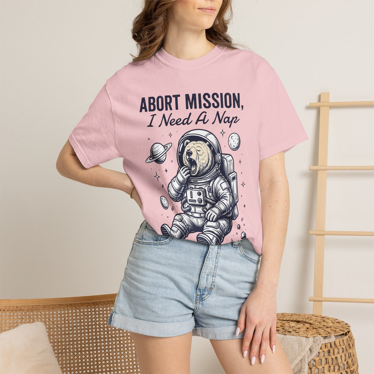 Astronaut Teddy Bear Cartoon T-Shirt – Funny Space Animal product image 12