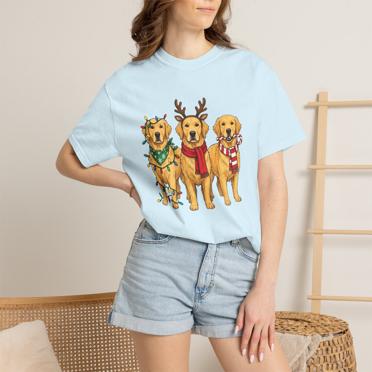 Retriever Dog Shirt Christmas Pets Unisex Gift Sketch Tee product image 9