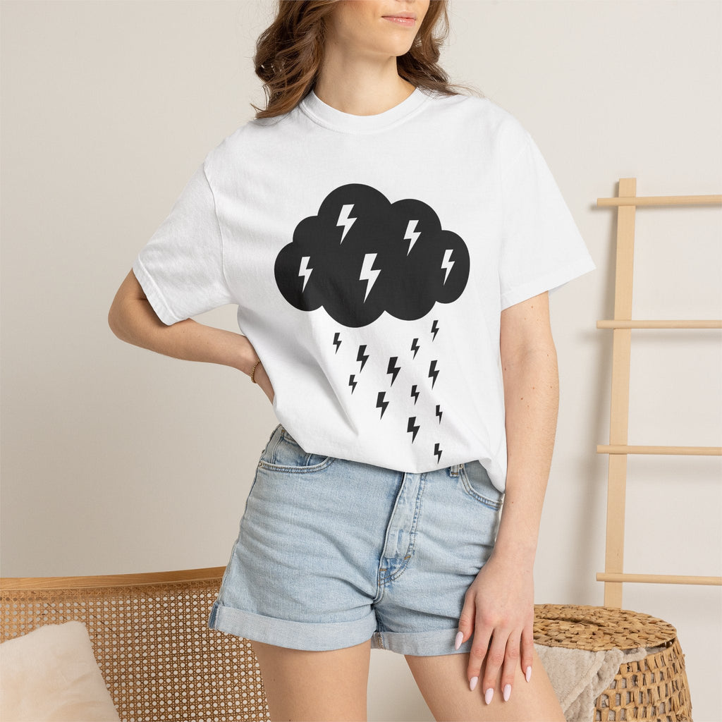 Dark Cloud Shirt Boho Chic Forecast Unisex Gift Flat Tee product image 6