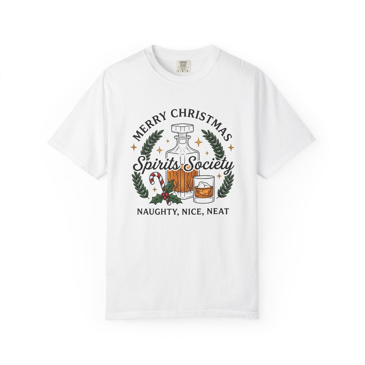 Bourbon Decanter Seasonal T-Shirt – Christmas Holiday Drink product image 1