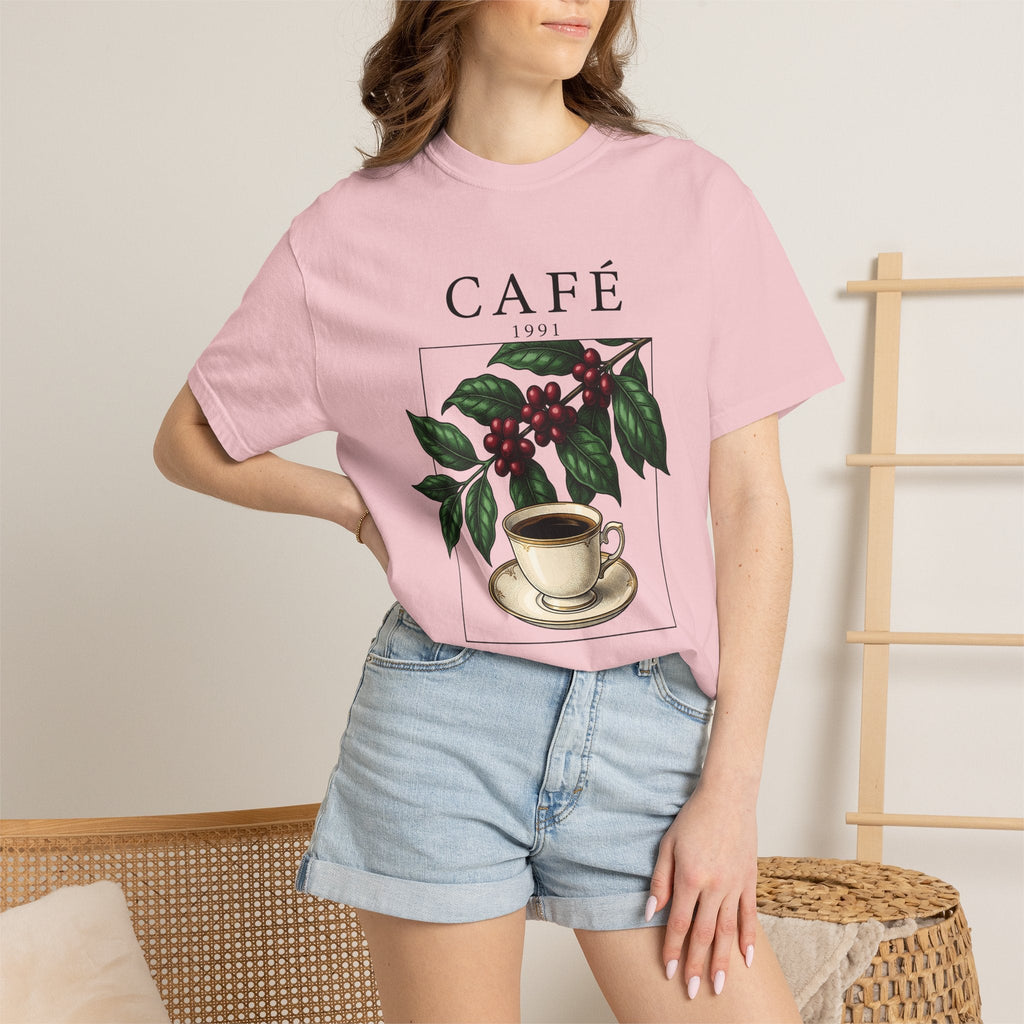 Espresso Cup Shirt Coffee Floral Unisex Gift Nostalgic Tee Coffee Mug T-Shirt