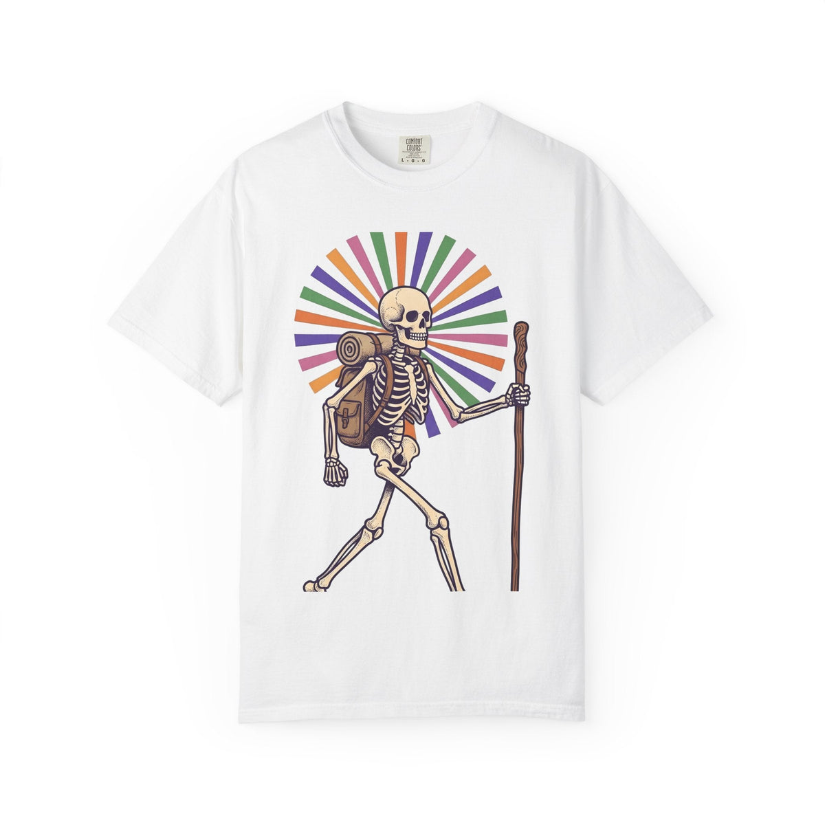Skull Backpacker Shirt Hiking Camping Gift Women Rustic Tee product image 1
