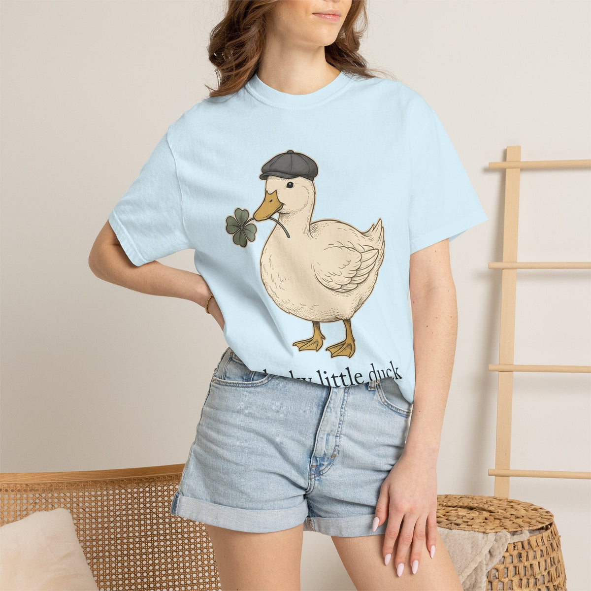 Duck Clover Shirt Holiday Animal Unisex Gift Cute Tee product image 9