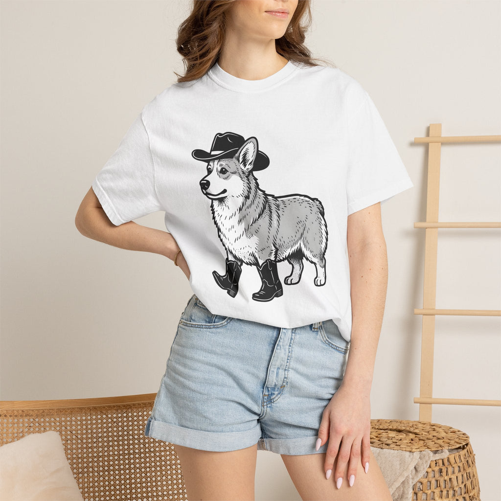 Corgi Pet Shirt Cowgirl Animal Gift for Women Cartoon Tee product image 6