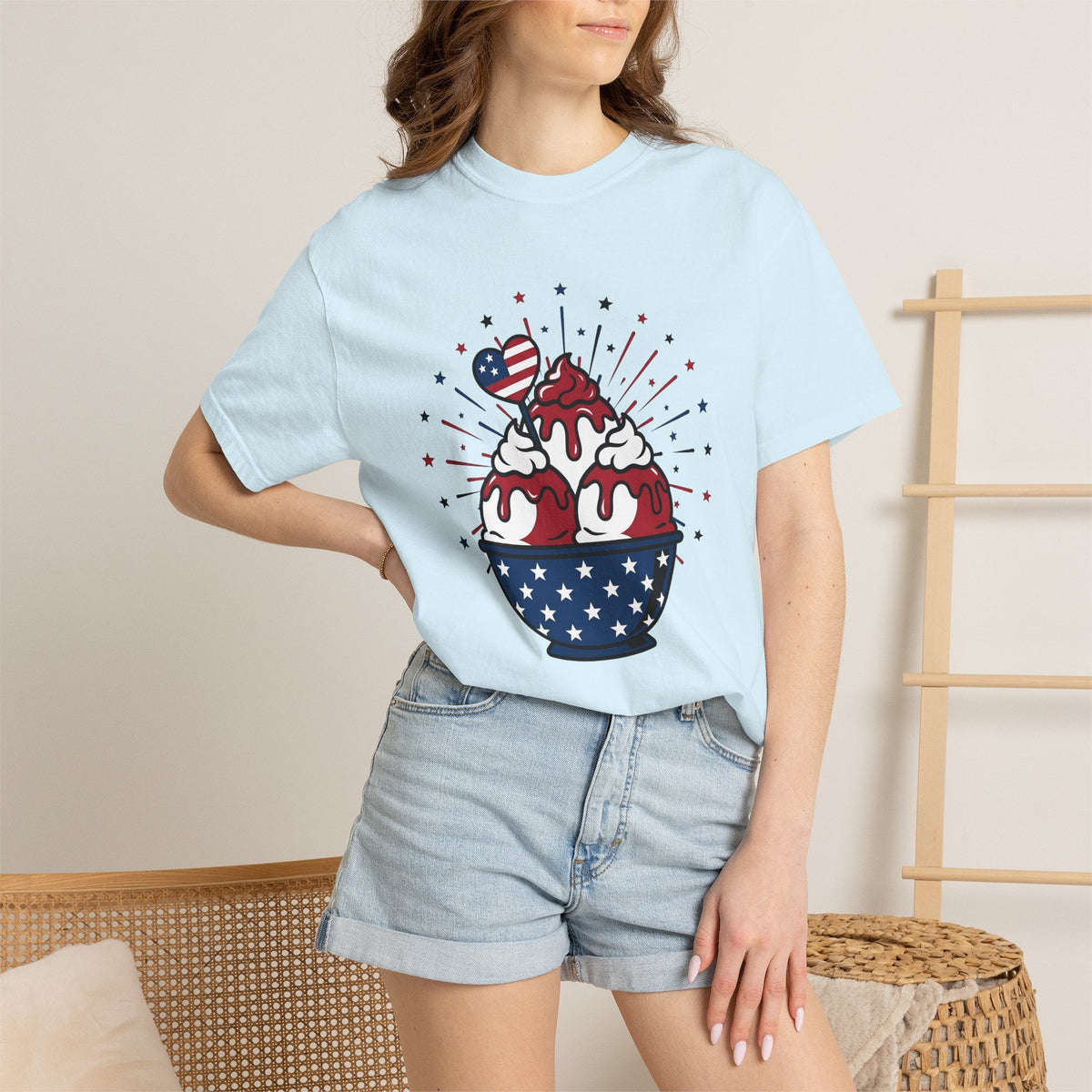 Ice Cream Scoop Shirt Desserts America Unisex Gift Kawaii product image 9